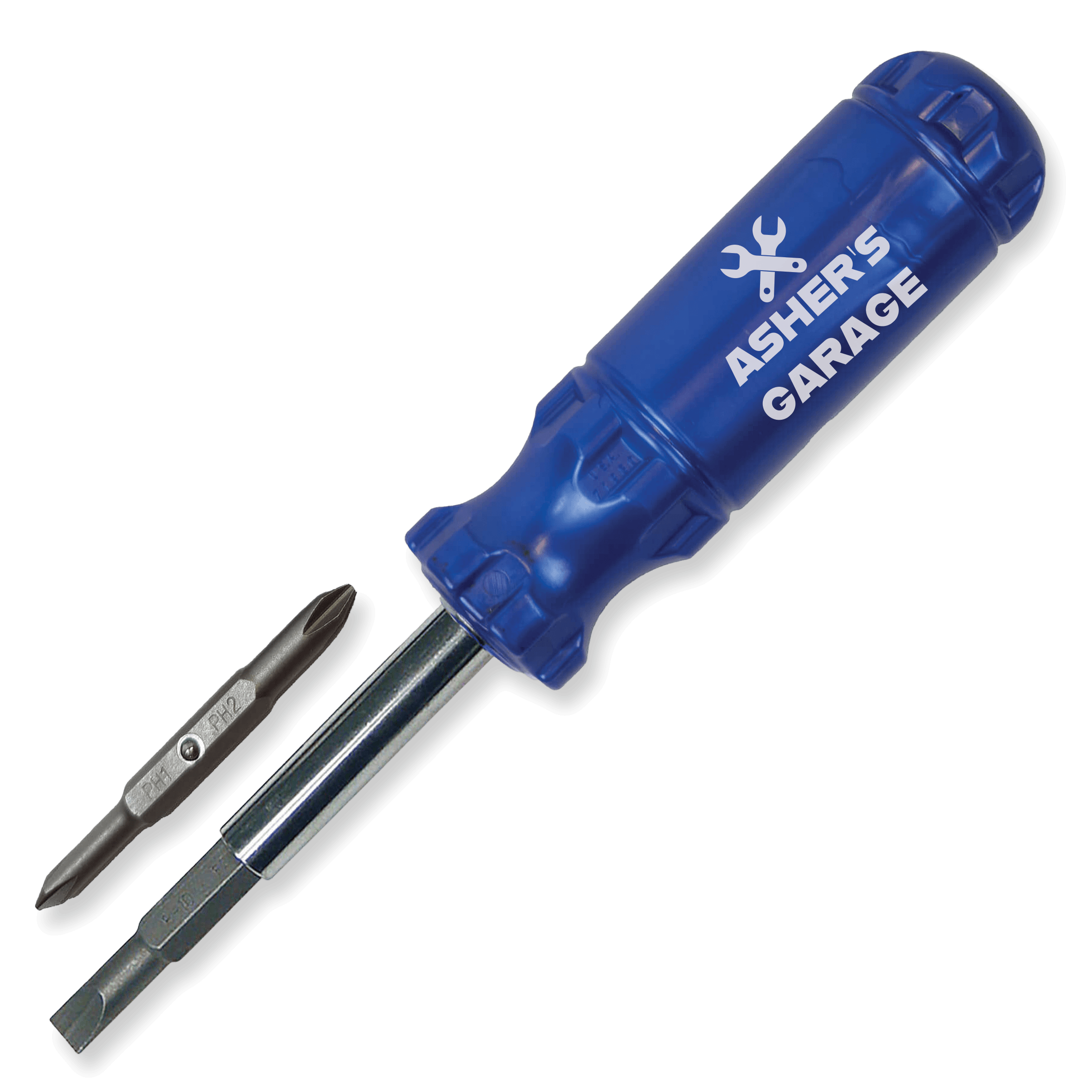 Metallic Blue Imprinted